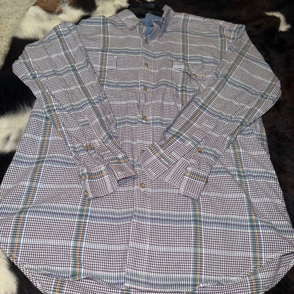 Roper Black and White Plaid Shirt